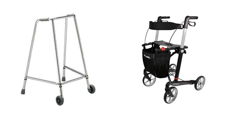 Walking frame and wheeled walker