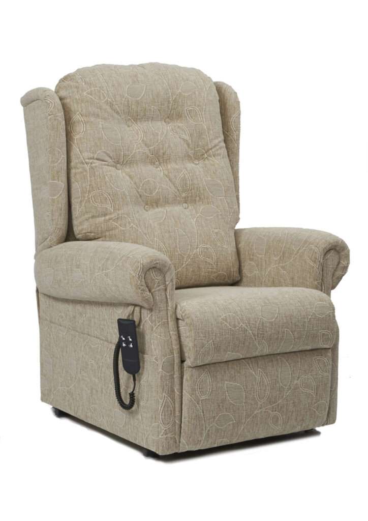 Wharfedale Rise Recline Armchair - Rise Recline Chair in Montana Floral Oatmeal