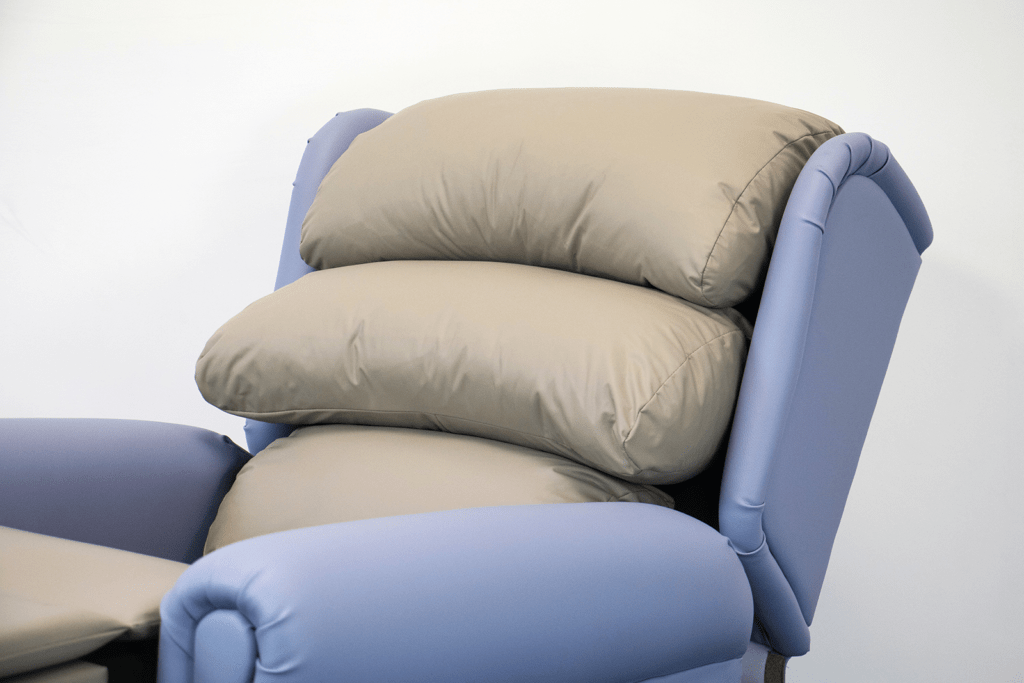 Comfort chair waterfall backrest