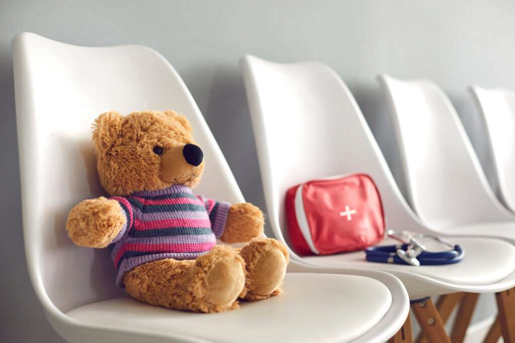 teddy on a chair